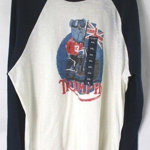 Lucky Brand Triumph Motorcycle T Shirt Men's 2XL